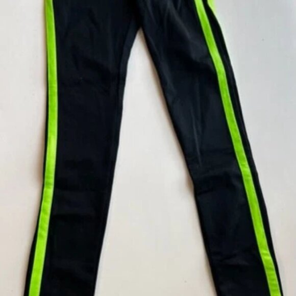 Girls Dance Weissman Recital Costume Pants/Flannel top Size 1C black/neon green - Picture 4 of 6